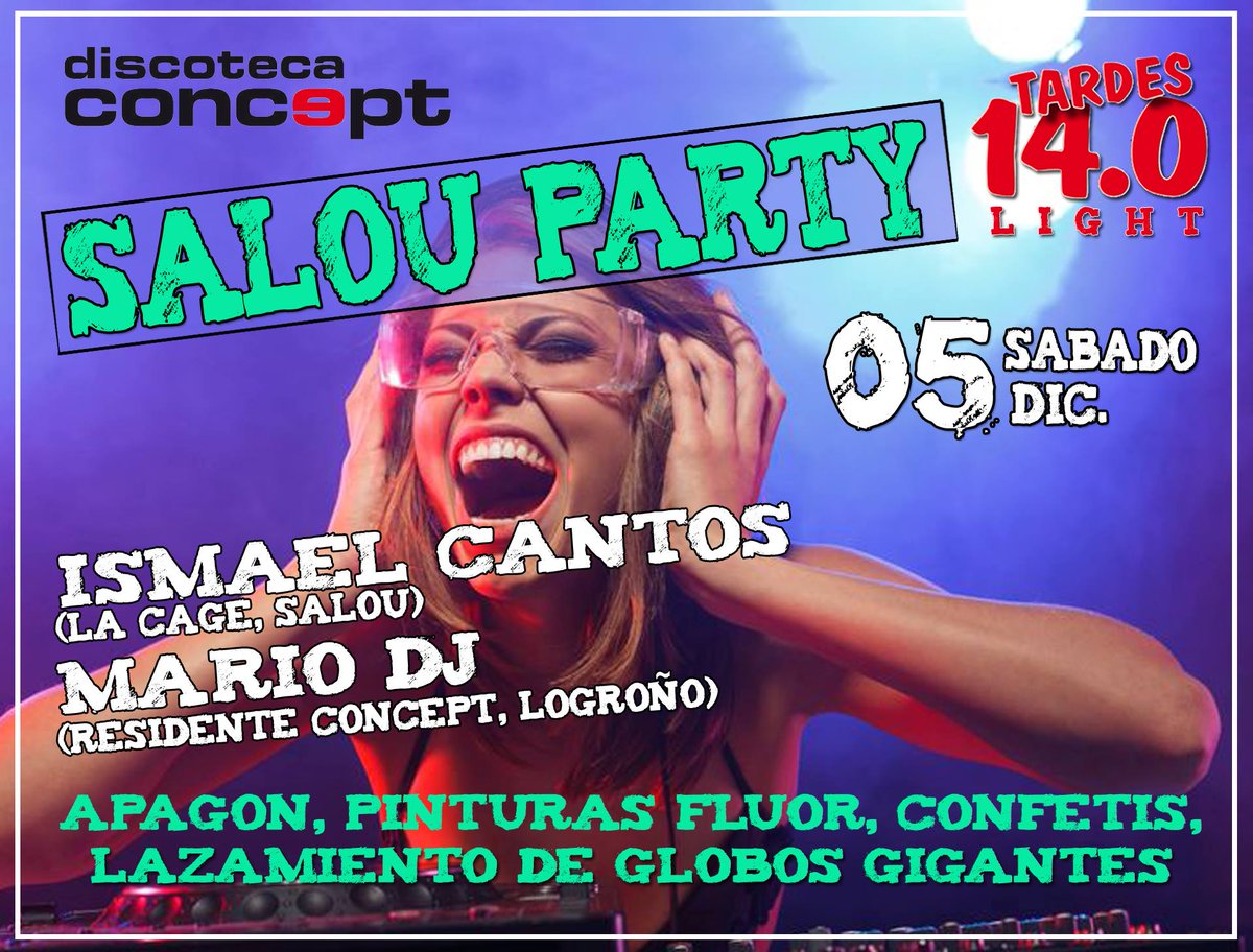 concept_light's tweet photo. ¡Cartelazo de este Sábado! #SalouPARTY #Concept14 #GozandoooLaCageSalou https://t.co/RcLmM2xIMV