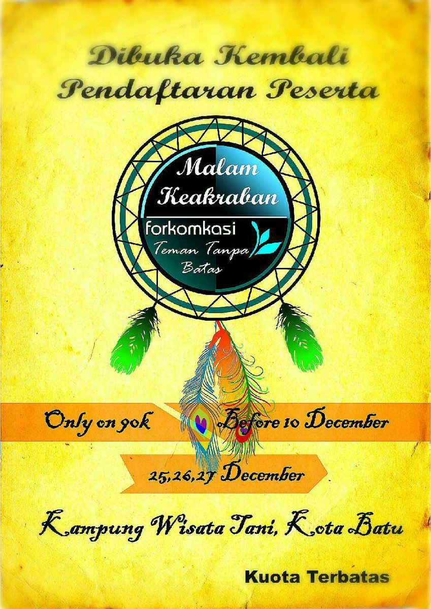 Hai mahasiswa KESOS, dibuka lagi nih pendaftaran peserta malam keakraban. Segera daftarkan diri kalian ya! 😊☺😂