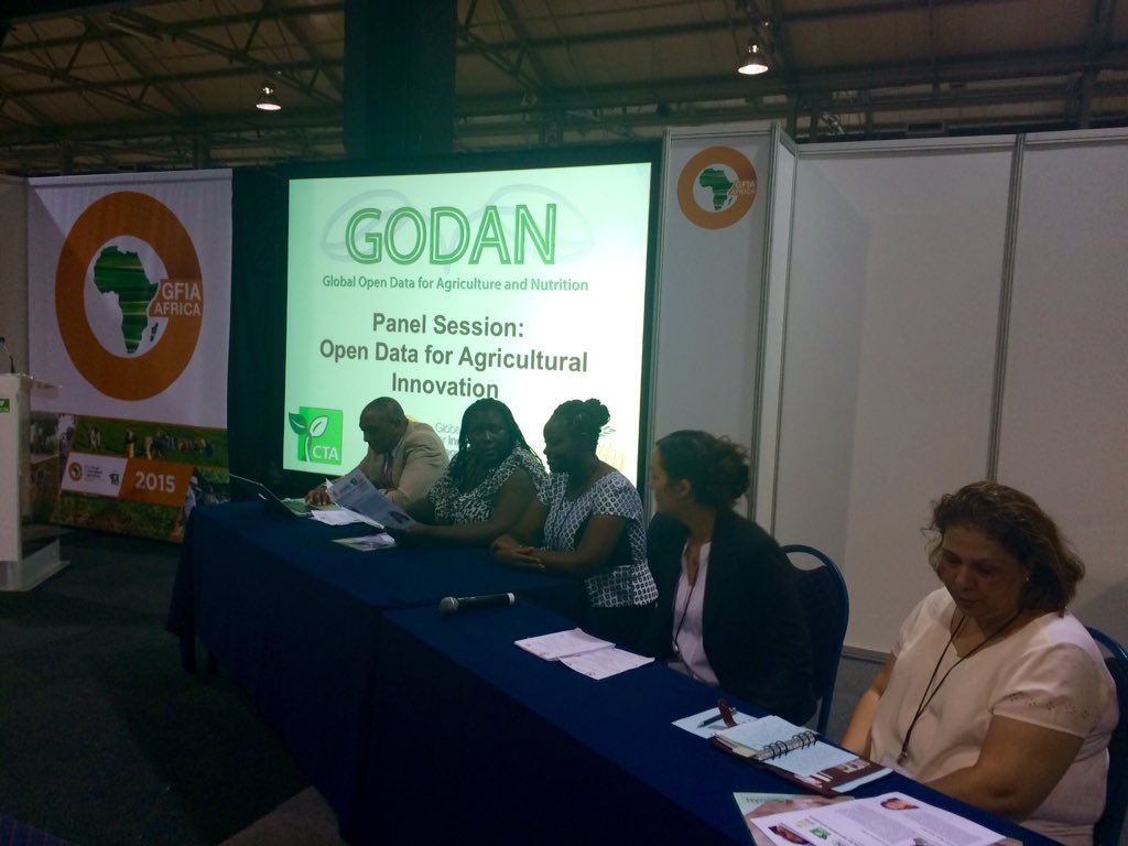 godanSec's tweet photo. Starting in few min: Panel on #OpenData for Ag Innovation OpenTechForum https://t.co/3BFNznV4IL…  #GFIAAfrica https://t.co/yjcX76xsf2