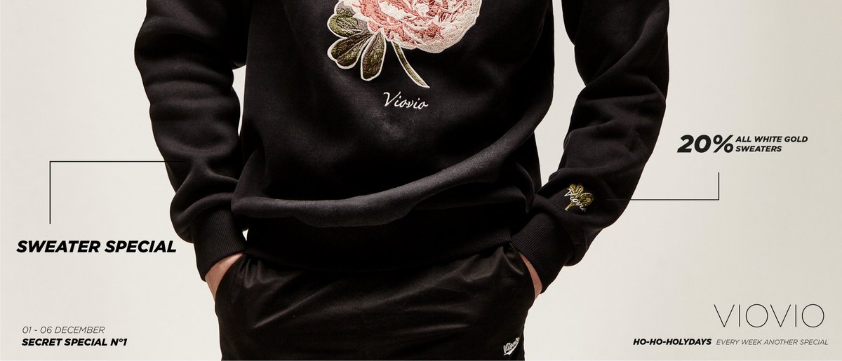 VIOVIOfficial's tweet photo. THE SWEATER SPECIAL https://t.co/5B5WXgD5ep
20% OFF ON ALL WHITE GOLD SWEATER until 6|12 https://t.co/IuRuUl8F0C