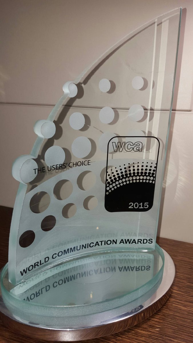 Th_Bonhomme's tweet photo. Very proud to receive The User’s Choice Award at the World Communication Awards  #WCA15 @orangebusiness https://t.co/DVqsMMWO4L