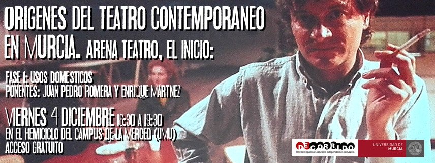 DeCorrido's tweet photo. Viernes 4 dic conferencia "Arena Teatro, el inicio” con Juan Pedro Romera y Enrique Martínez https://t.co/lfOWyrXbb8 https://t.co/67RzmcxdBl