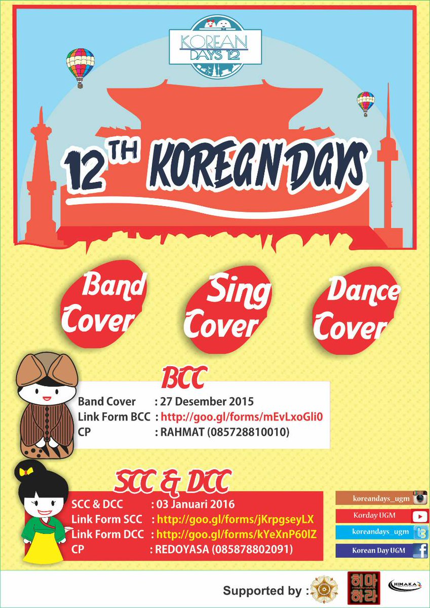 koreandays_ugm's tweet photo. https://t.co/UonHdVGsFX BAND COVER COMPETITION https://t.co/75vfDhPj3g