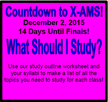 qccgtc's tweet photo. What Should I Study? Come to the office and fill out your #StudyOutline #finalsarecoming #countdowntofinals https://t.co/56fjHnixzG