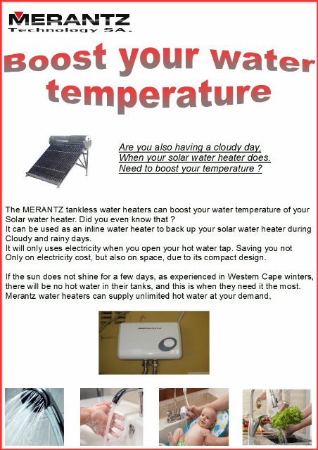 Merantz_Sa's tweet image. Prepare now for winter and install a back up tankless water heater for your solar system. #Merantz_SA