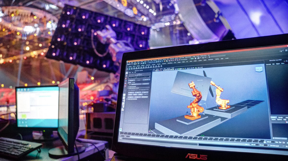Tojek_VFX's tweet image. Everyone knows, only use @AdskMaya with #robotAnimator from @AndyRobot to animate the @ABBRobotics for #MAMA2015!