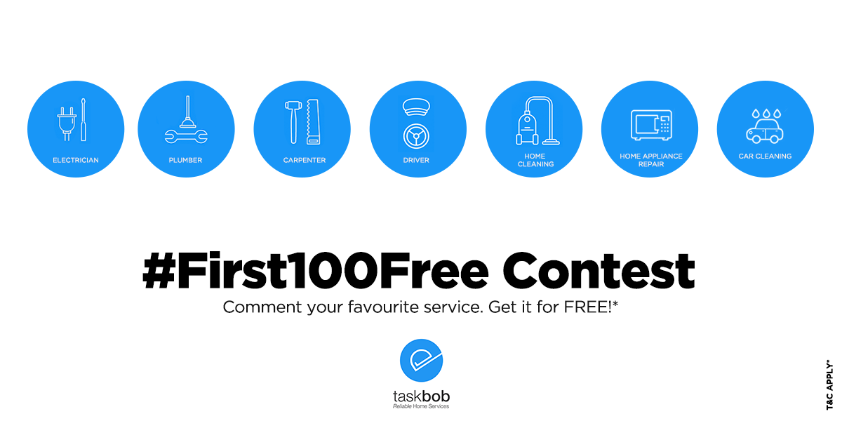 taskbob's tweet photo. #comment the #service you want & get it #FREE! #First100Free #contest #ContestAlert
T&Cs: https://t.co/F9AwdeKYbp https://t.co/ak9NX4QoNE