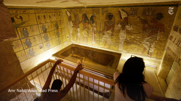 MMisrNetwork_En's tweet photo. #Egypt| Researchers believe there are chambers behind the walls of King Tutankhamen’s tomb in Egypt https://t.co/q5UfGFsu6y