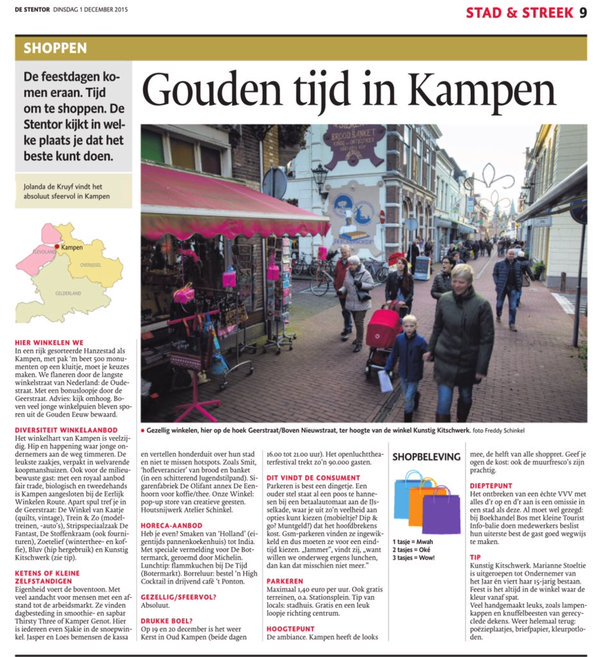 Kampens binnenstad: "veelzijdig" &amp; "heeft de looks mee". "Eigenheid voert de boventoon". #shopbeleving <a href="/De_Stentor/">De Stentor</a>