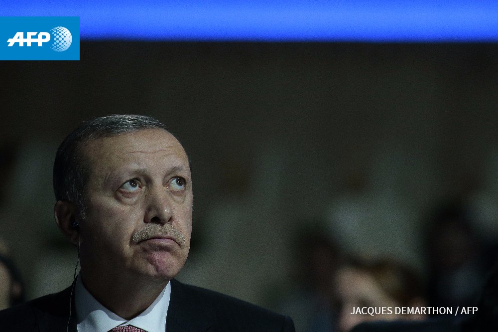 AFP's tweet photo. #UPDATE 'Erdogan and his family' involved in oil trade with IS: Russian defence ministry https://t.co/UXf27b9kWZ https://t.co/wnrmDQhmwr