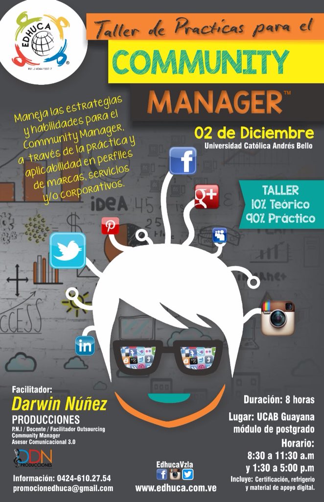 yulisrr's tweet photo. Comenzando el 1er taller #practicasCommunityManager  #puertoordaz #ucab #guayana @EdhucaVzla @darwinnunez https://t.co/WQh5cUiGxj