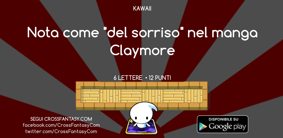 CrossFantasyCom's tweet photo. #domanda 6 lettere in #kawaii #anime #claymore https://t.co/Fo4fjhBKM6