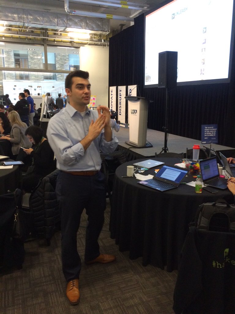 innovateforward's tweet photo. .@thehaynzel getting pitch perfect. It's almost that time! #LOFTHack https://t.co/ZffP3kfj64