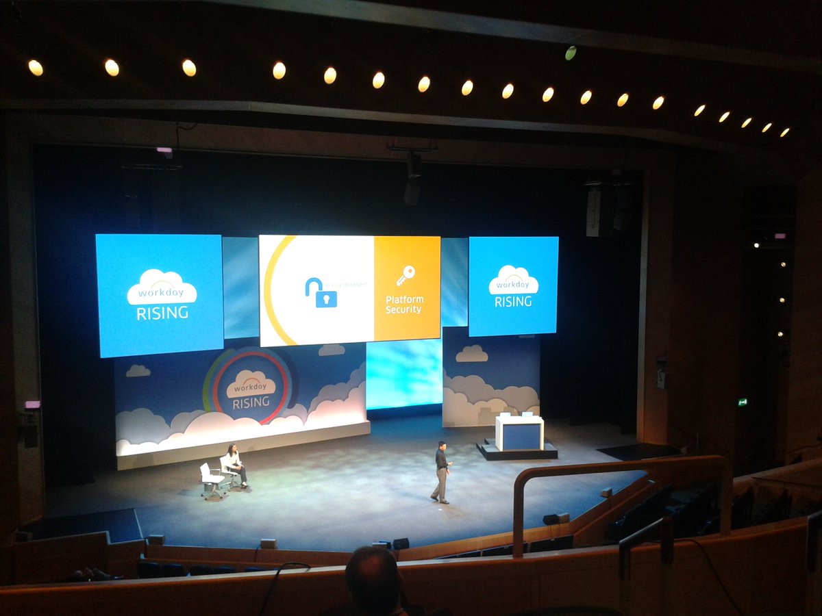 m_rakowski's tweet photo. Listening to a great presentation about the future of Workday technologies at #wdayrising https://t.co/SiP4TNcauL