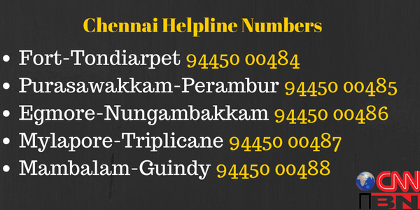 CNNnews18's tweet photo. #HelpChennai | Chennai corporation announces Emergency Contact Numbers for all the regional zones in the city https://t.co/5FxIUCLSln