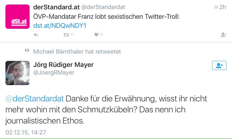 VBohrnMena's tweet photo. Und ganz in #FPÖ Manier jammert der stolze #Teutone Jörg Rüdiger jetzt auch noch rum. Er ist natürlich das Opfer. https://t.co/DW30qPfz9W