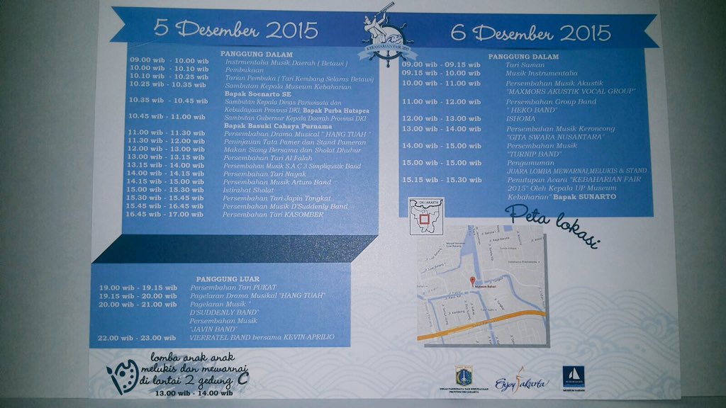 selamat malam guys. sabtu tanggal 5 desember ARTURO manggung di kota tua nih. kita akan manggung pukul 14:15 .