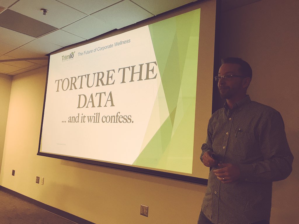 MichaelCK's tweet image. Torture the data...
and it will confess @trimlio at @1MillionCupsRTP #1mc
