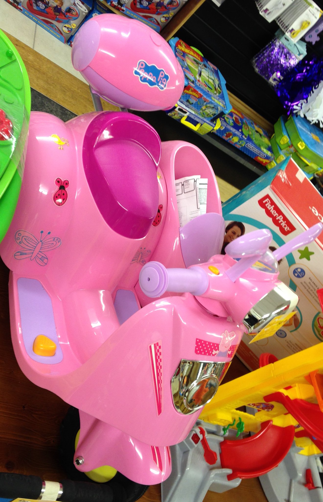 peppa pig motorbike with sidecar