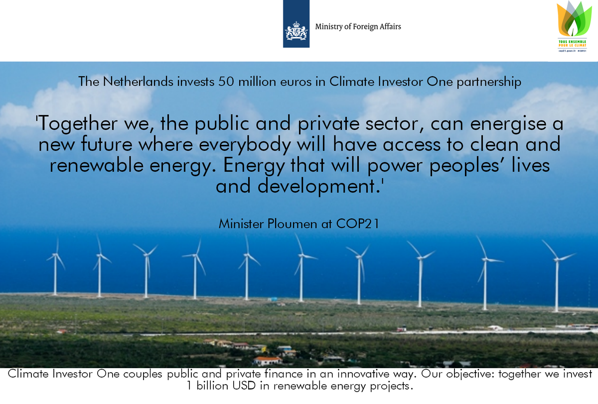 IGG_NL's tweet photo. #Ploumen: private sector finance is essential to reach the goals of the new agreement #ClimateInvestorOne #NLCOP21 https://t.co/yaGd2ASYzO