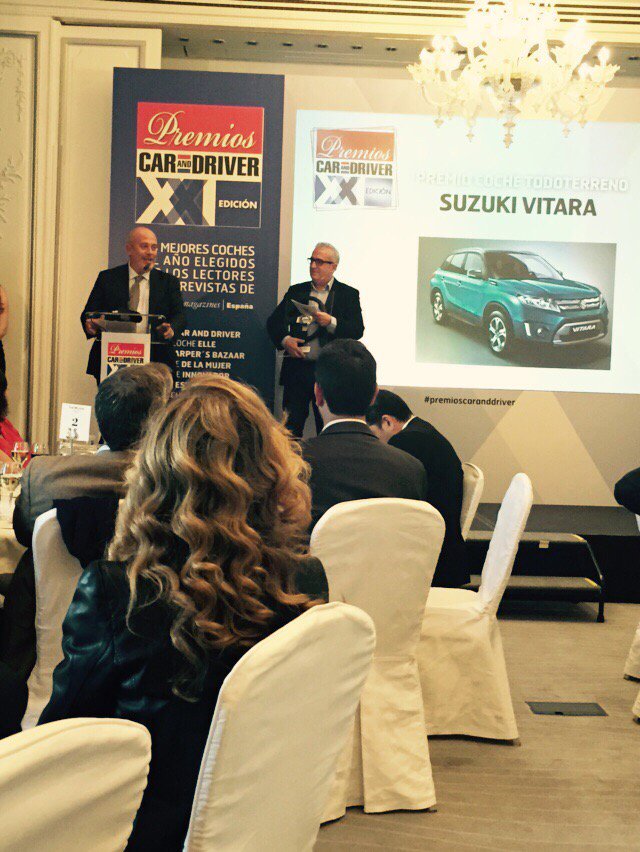 El Suzuki Vitara elegido Coche Todo Terreno del año por los lectores de las revistas Car&amp;Driver y De Viajes.