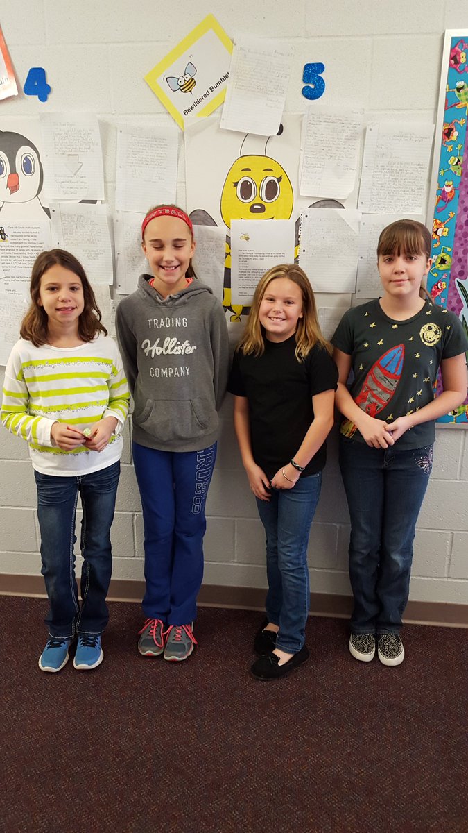 KPatton9697's tweet image. 5th grade winners for November. #mathwriting