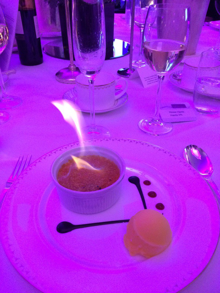 Flaming good dessert. @sharon_hilditch @crystalclearskn @everywomanUK #ewawards