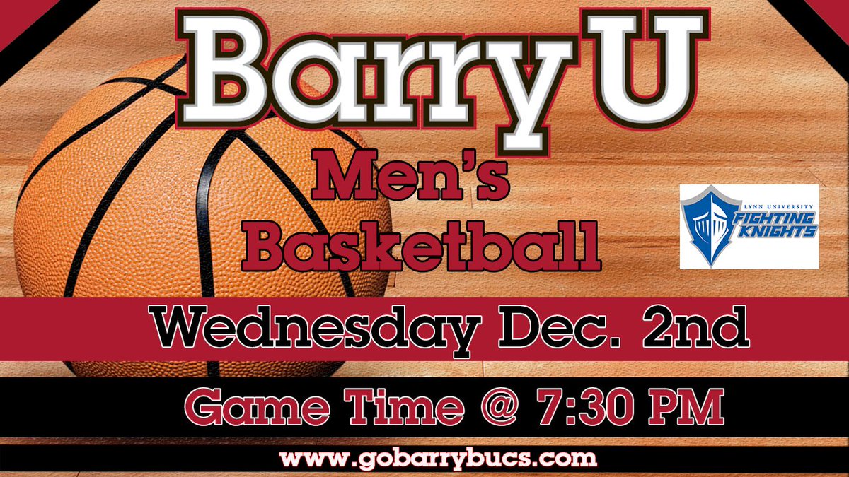 BarryUniversity's tweet photo. The @GoBarryBucs @BarryUMBB square off against @LynnUniversity tonight at 7:30 pm. Be there for the action! #BarryU https://t.co/bWjahpsbto
