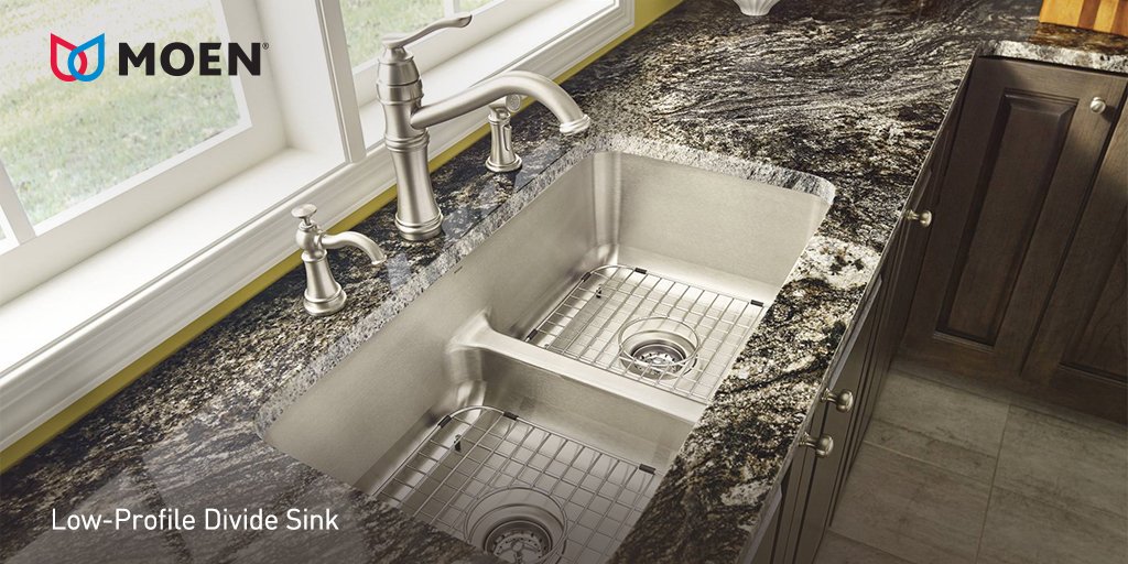 moen's tweet photo. Make post-entertaining clean up easy & efficient with a low-profile divide sink. #MoenDesign https://t.co/4SZtV1Rp9Y https://t.co/W02Oo2MsGN