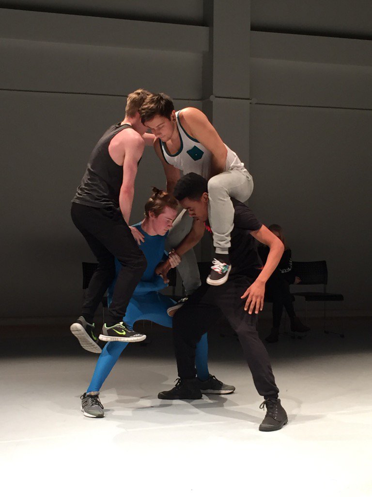 CU_Dance's tweet image. Broken Fall Organic in tech rehearsal