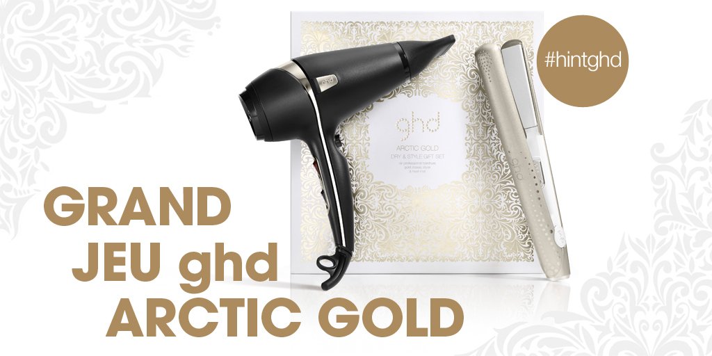 ghdFrance's tweet photo. Un coffret deluxe ghd arctic gold sous le sapin ? Suivez @ghdFrance et retweetez ce tweet #hintghd https://t.co/4bXZgffnft
