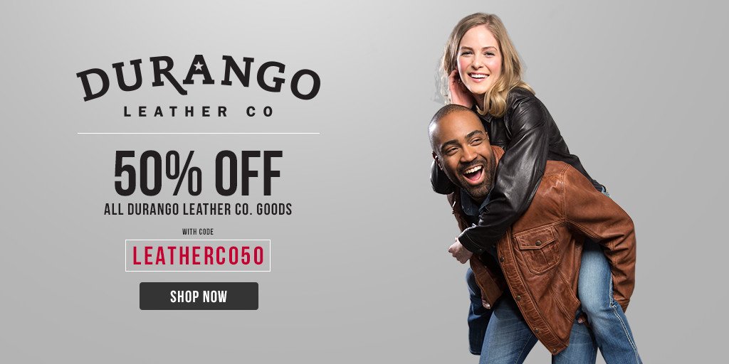 DurangoLeather's tweet image. Our #CyberMonday Sale has been extended to #CyberWeek! 50% off everything now through 12/4! bit.ly/1GTNHMZ