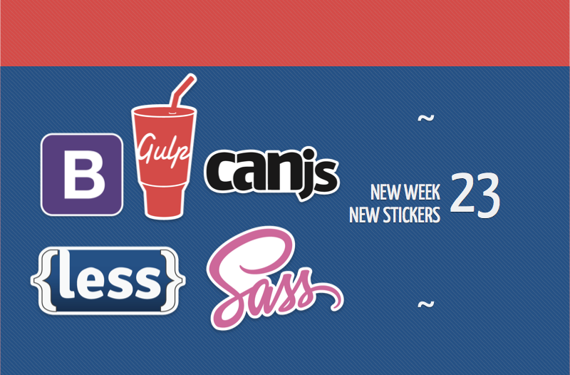 unixstickers's tweet image. New Week, New Stickers ➜ bit.ly/1NHt8aN #bootstrap #gulpjs #LessCSS #SassCSS #canjs #Javascript