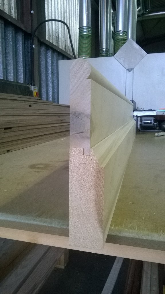 A nice big 270mm 2pc skirt I machined this morning <a href="/Chilworthtimber/">CTC</a> #Hardwood #Sawmill #Skirting #LoveMyJob