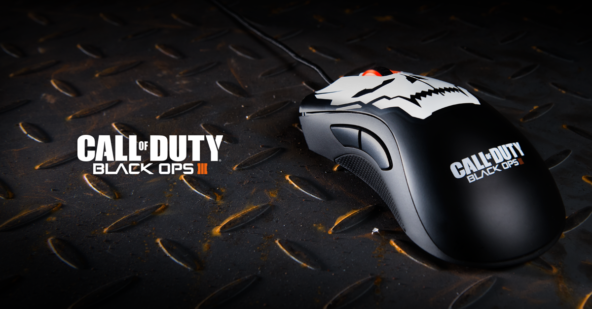 Razer's tweet photo. The official @CallofDuty #BlackOp3 Razer DeathAdder Chroma. View the full line here: https://t.co/N8v1Stfd4e https://t.co/TKI1ZiupzP