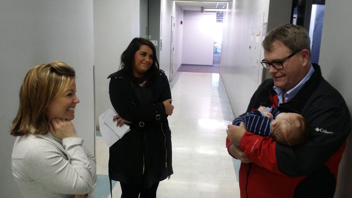 WHAS11Hasch's tweet photo. @Mcowherd1701 holding #BabyStarks: "I remember the first time I held my little girl. I dropped her." @WHAS11Kelsey https://t.co/Bb130htRLm