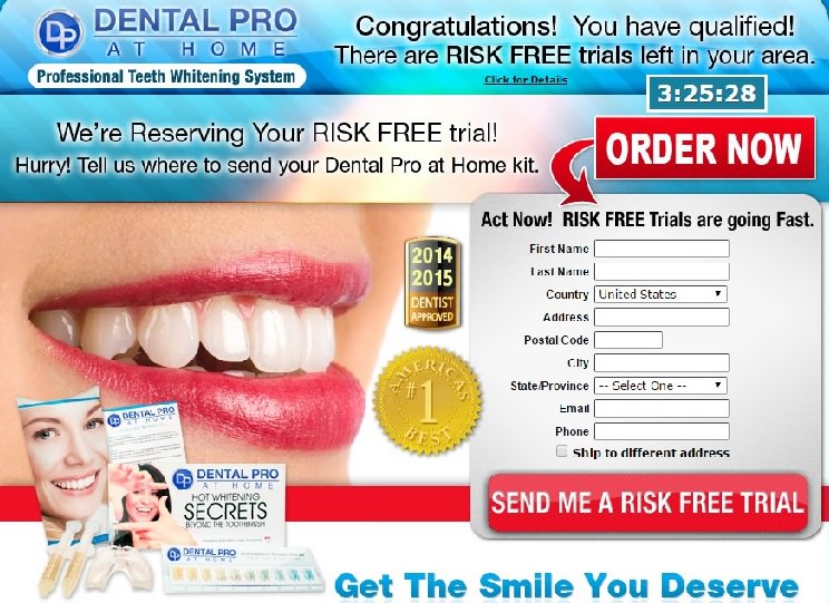 #RiskFreeTrial #DentalProAtHome. 
It's quick, safe, and you can whiten your teeth anywhere. goo.gl/3ZKmJg