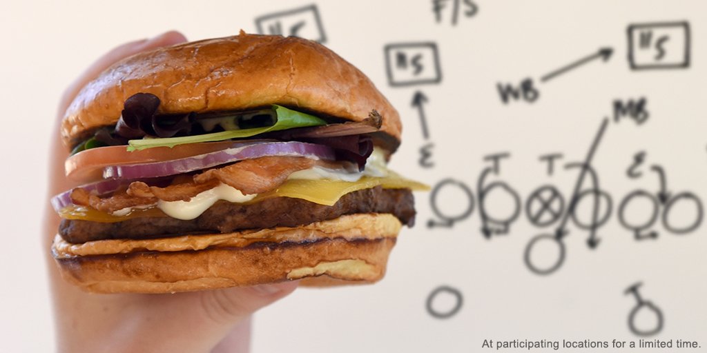 Wendys's tweet photo. Cheese blitz! The Gouda Bacon Cheeseburger is a delicious rush of Gouda AND Swiss-Gruyere fondue. https://t.co/2Sl8nzmp7i