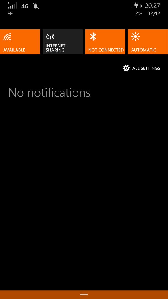 gcaweir's tweet photo. My Lumia 930's battery is on 2%. With its dying breaths, it takes a final photo, of its replacement. #afittingend https://t.co/YLe2xry1Xi