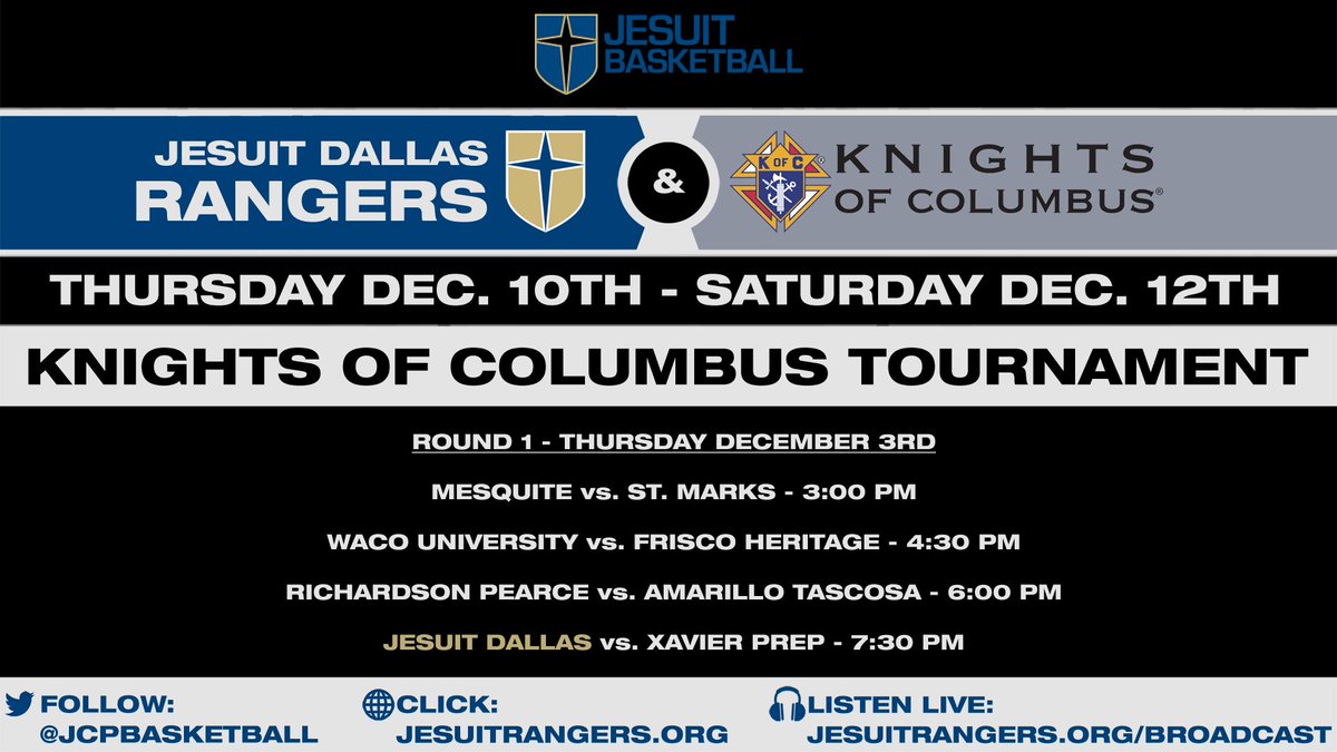<a href="/JCPBasketball/">Jesuit Basketball</a> hosts the 2015 Knights of Columbus Tournament this Thursday, December 3rd - Saturday, December 5th