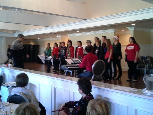 ChoirNPHS's tweet photo. Chamber Singers at Westlake Inn today getting into the holiday spirit - and spreading it too! @NPHS_principal https://t.co/9nd9TQLqvJ