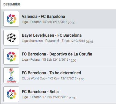 Laga <a href="/fcbarcelona_id/">FC Barcelona</a> selanjutnya tgl 5 Des. ow.ly/VoMvD