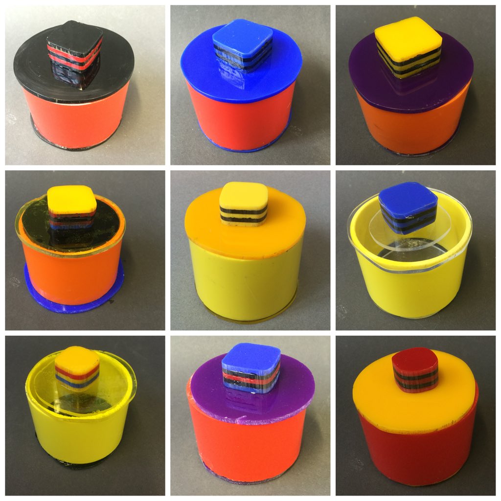 DTteacherUK's tweet photo. Some Yr7 acrylic sweet pots, simple skills, lots of fun. #dtchat #acrylic #shortproject https://t.co/q3EjZ4fuDu