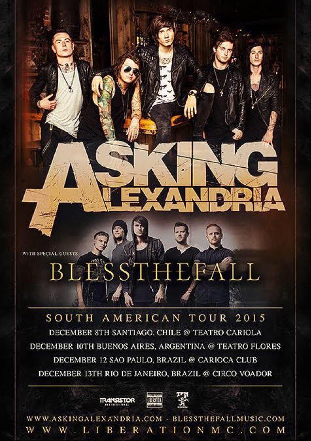 blessthefall's tweet photo. Solidified our set list for our upcoming South American Tour. You won't wanna miss this!! Grab your tickets now! https://t.co/Fz79GTNfJo