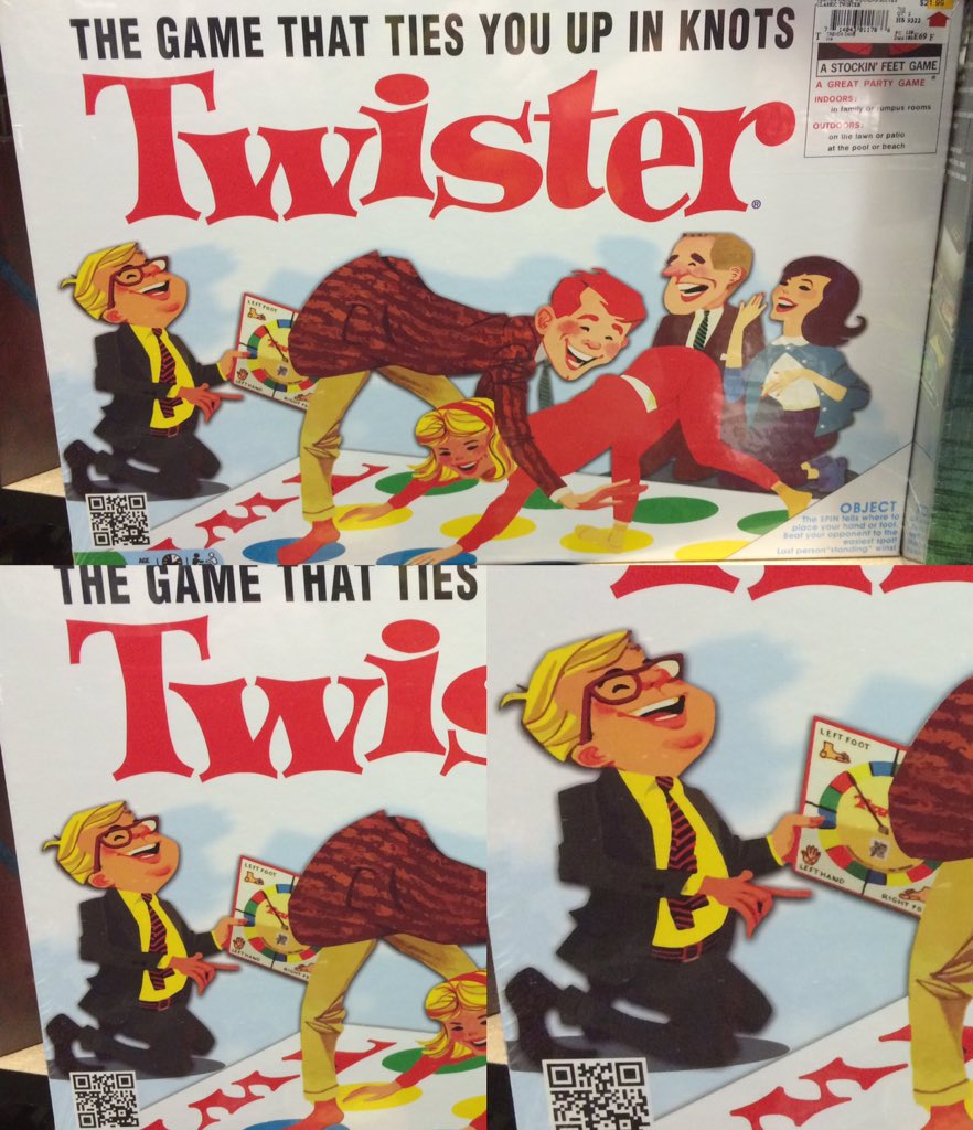 lukegrady1989's tweet photo. @jimmyfallon @FallonTonight is it just me or is that a young Donald Trump laughing at someones butt on a twister box https://t.co/MBwRAzBseT