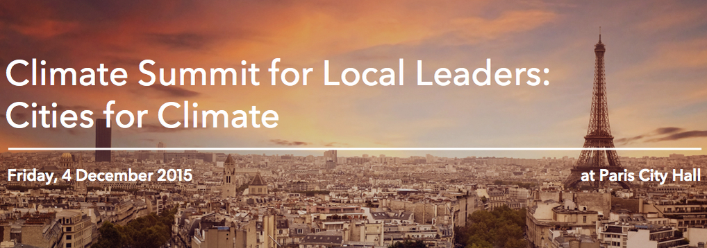 UNFCCC's tweet image. Largest global convening of mayors, governors, local leaders on #climatechange bit.ly/1QU7jW3 #COP21