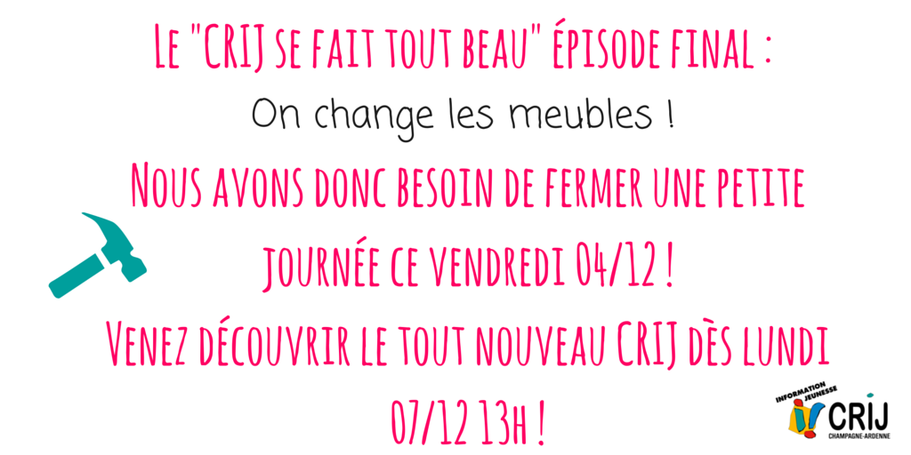 ijgrandest's tweet photo. Attention, fermeture exceptionnel du @CRIJCA ce vendredi 04 décembre ! #infoJeunesse https://t.co/OPPlTqdjDu