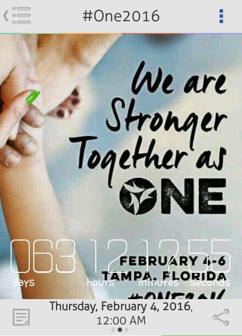 SMartySmile7's tweet photo. Got my countdown for #One2016 going! So excited for this #ItWorksAdventure &amp; #MartinAdventure https://t.co/5qHqJVmMbH