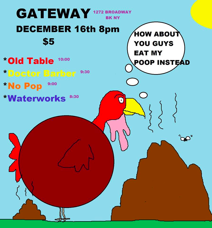 wilda19's tweet photo. come see doc b, 12/16 with @NoPopBand  and Old Table n waterworks, https://t.co/HN1Xiex7jF