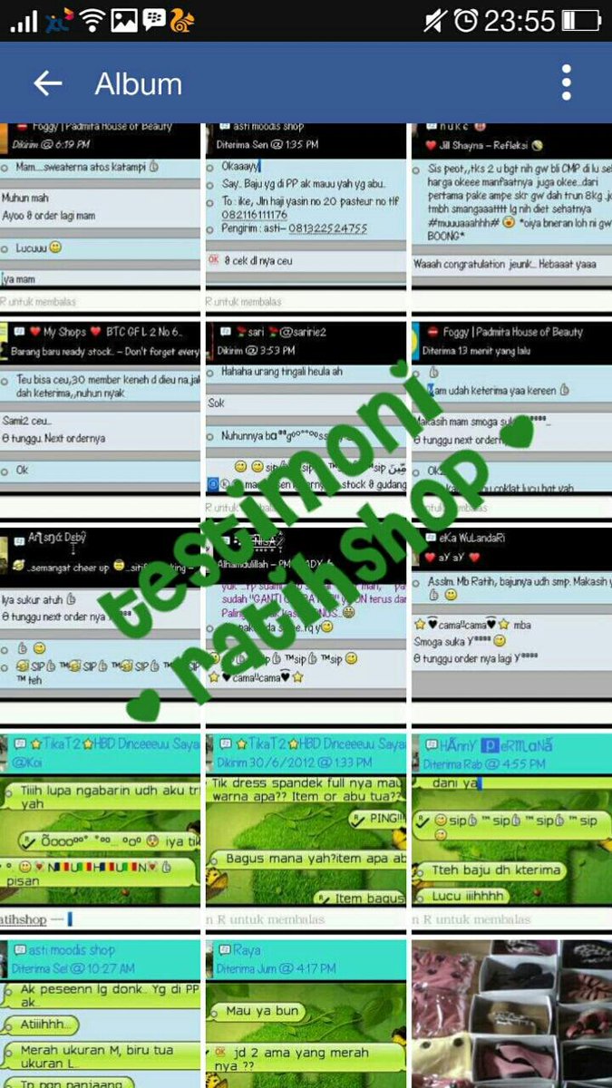 RatihShop's tweet photo. Testimoni #testimoni #onlineshop #trust #bandung #baju #murmer #murah #1sthand #supplier https://t.co/pmLgXLWmgw